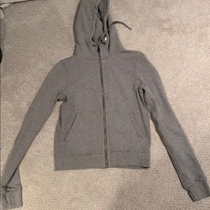 Gray Zip Up Lululemon hoodie